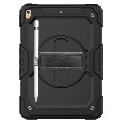 Apple iPad Pro 10.5" (iPad Air 2019) pastiprinātas aizsardzības melns (360°) apvalks, vaciņš | Vacins.lv