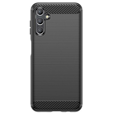 Samsung Galaxy A14 5G (SM-A146B, SM-A145F) „Carbon“ cieta silikona (TPU) melns vāciņš | Vacins.lv