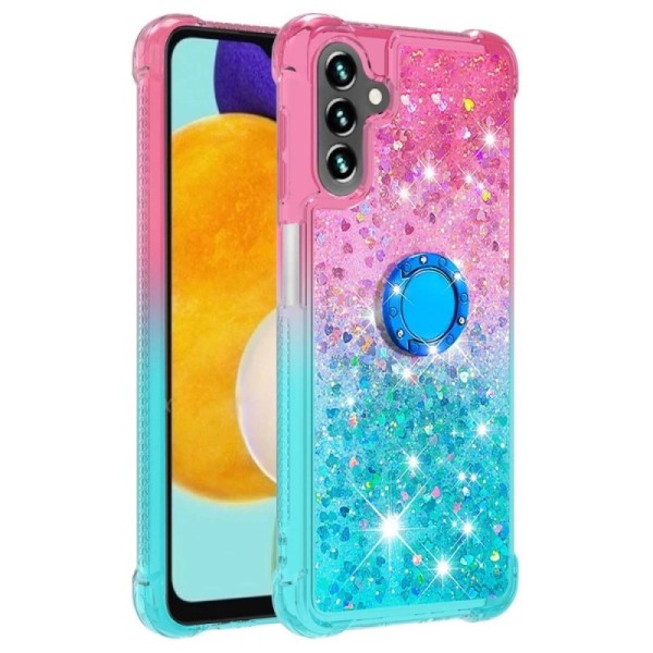 „Shine“ Kickstand cieta silikona (TPU) apvalks - piparmētru / rozs (Galaxy A34 5G)
