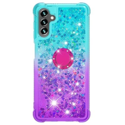 Samsung Galaxy A34 5G (SM-A346E) Shine Kickstand cieta silikona (TPU) piparmētru violeta apvalks | Vacins.lv