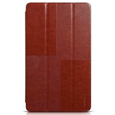 Prabangus „HOCO“ Crystal serijos odinis atverčiamas rudas Samsung Galaxy Tab S 8.4 T705 dėklas / Priedai.lt