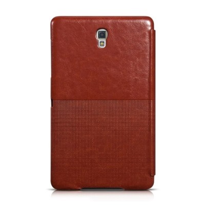 Prabangus „HOCO“ Crystal serijos odinis atverčiamas rudas Samsung Galaxy Tab S 8.4 T705 dėklas / Priedai.lt