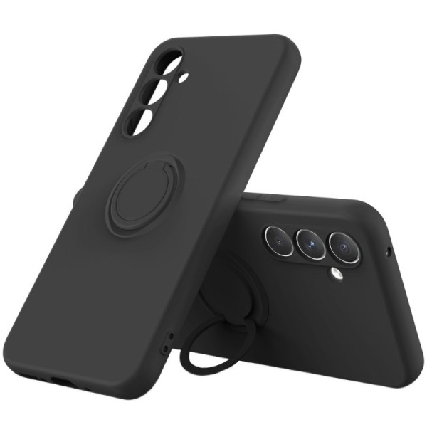 „Ring“ Kickstand (TPU) apvalks - melns (Galaxy A34 5G)