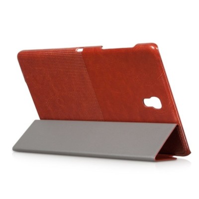 Prabangus „HOCO“ Crystal serijos odinis atverčiamas rudas Samsung Galaxy Tab S 8.4 T705 dėklas / Priedai.lt