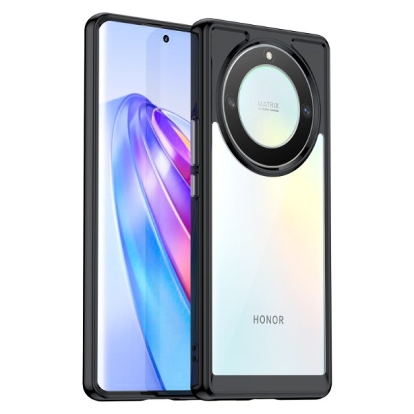 „Fashion“ dėklas - skaidrus / juodas (Honor Magic 5 Lite / X9a)