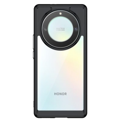 Huawei Honor Magic 5 Lite (Honor X9a) Fashion skaidrus juodos spalvos apvadais kieto silikono (TPU) dėklas | Priedai.lt