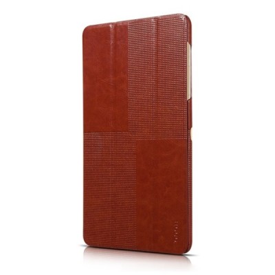 Prabangus „HOCO“ Crystal serijos odinis atverčiamas rudas Samsung Galaxy Tab S 8.4 T705 dėklas / Priedai.lt