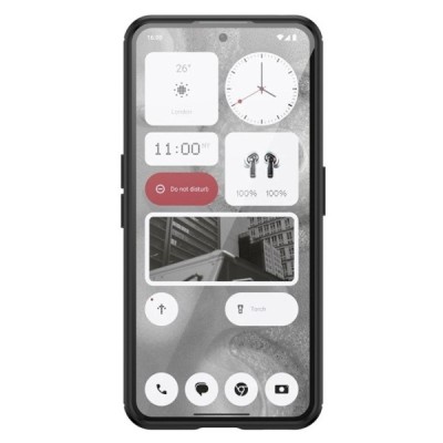 Nothing Phone 2 „Carbon“ kieto silikono TPU juodas dėklas - nugarėlė | Priedai.lt