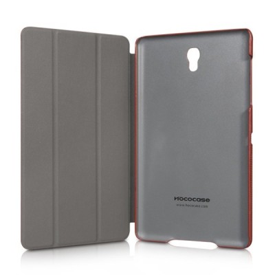 Prabangus „HOCO“ Crystal serijos odinis atverčiamas rudas Samsung Galaxy Tab S 8.4 T705 dėklas / Priedai.lt