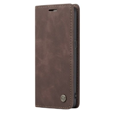 Samsung Galaxy S7 (G930) CaseMe Retro solīds atvēramais ādas brūns maciņš - maks | Vacins.lv