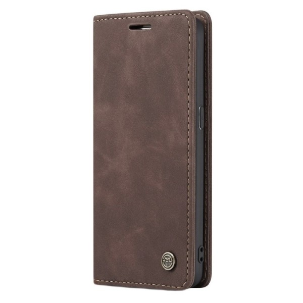„CaseMe“ Retro solīds atvēramais ādas maciņš - brūns (Galaxy S7)
