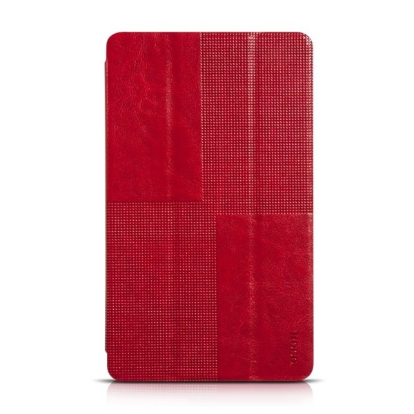 „HOCO“ Crystal atverčiamas odinis dėklas - raudonas (Galaxy Tab S 8.4)