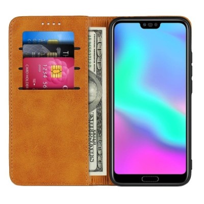 Huawei Honor 10 „Split“ sērijas gaiši brūns atvērams maciņš, maks | Vacins.lv