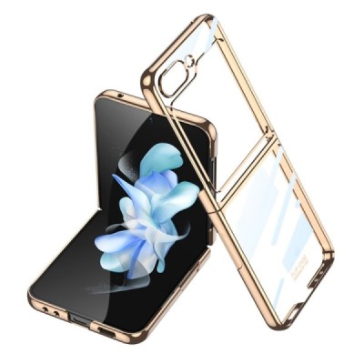 Samsung Galaxy Flip5 5G (SM-F731B) GKK skaidrus aukso spalvos plastikinis dėklas - nugarėlė | Priedai.lt