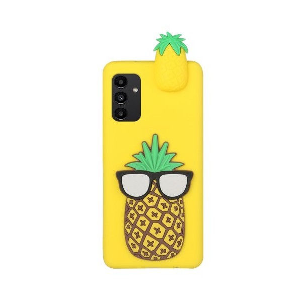 „Squezy“ Pineapple cieta silikona (TPU) apvalks - dzeltens (Galaxy A14 5G / A14 4G)