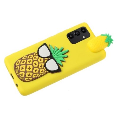 Samsung Galaxy A14 5G (SM-A146B, SM-A145F) „Squezy“ Pineapple cieta silikona (TPU) dzeltens apvalks | vacins.lv