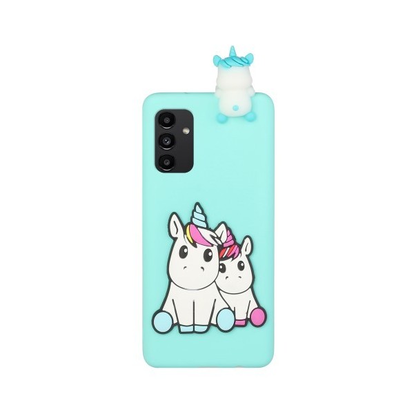 „Squezy“ Unicorn cieta silikona (TPU) apvalks - pipartmētru (Galaxy A14 5G / A14 4G)