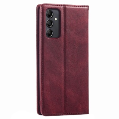 Samsung Galaxy A14 5G (SM-A146B, SM-A145F) „Lc.Imeeke“ bordo ādas atvērams maciņš | Vacins.lv