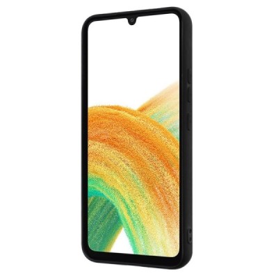 Samsung Galaxy A14 5G (SM-A146B, SM-A145F) „Kickstand“ cieta silikona (TPU) melns apvalks | vacins.lv