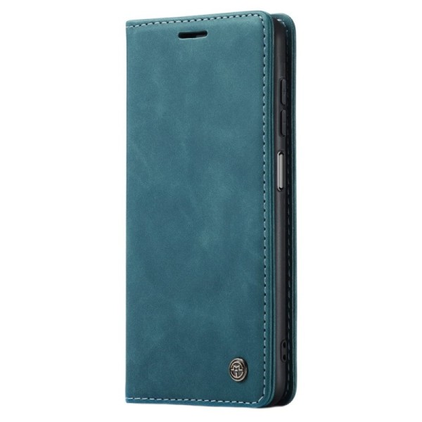 „CaseMe“ Retro solīds atvēramais ādas maciņš - zaļš (Galaxy A14 5G)