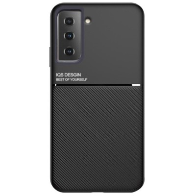 Samsung Galaxy S21 FE (Fan Edition) 5G „Lines“ Magnetic melns ādas apvalks | Vacins.lv