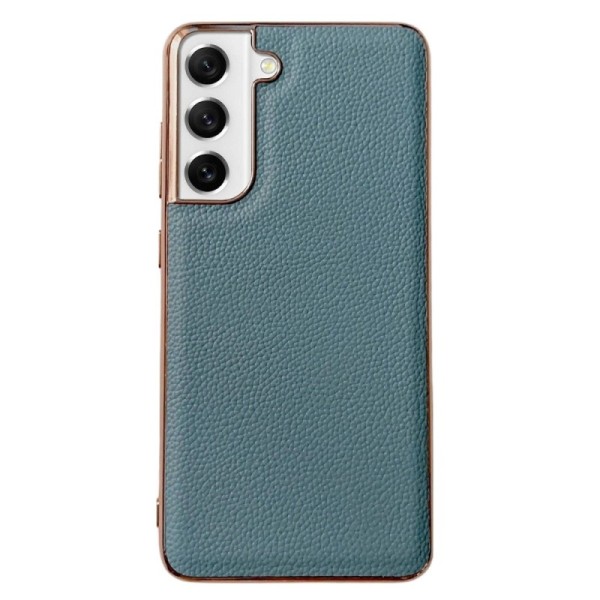 „Litchi“ Leather ādas apvalks - gaiši zils (Galaxy S21 FE 5G)