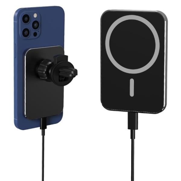„X16“ Magnetic automašīnas telefona turētājs / lādētājs (15W) - melns