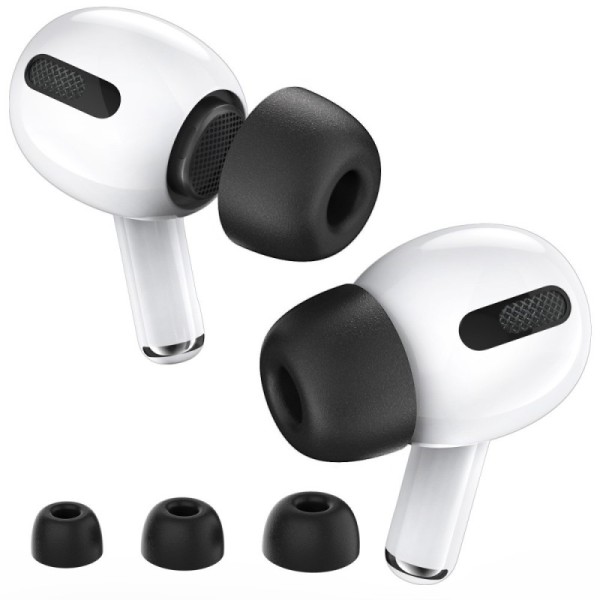 „AhaStyle“ WG silikona austiņu uzgaļi - melns (AirPods Pro / Pro 2)