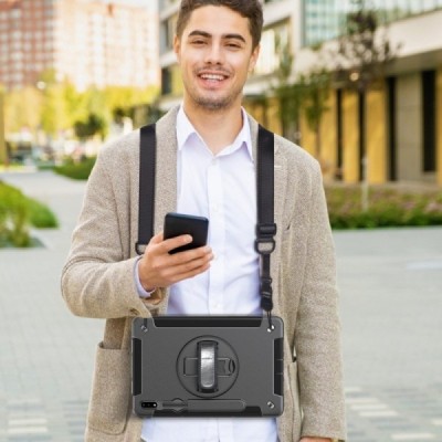 Lenovo Tab P11 11.5" Gen 2 pastiprinātas aizsardzības melns (360°) apvalks, vaciņš | Vacins.lv