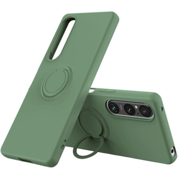 „Ring“ Kickstand (TPU) apvalks - zaļš (Xperia 1 V)