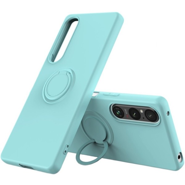 „Ring“ Kickstand (TPU) apvalks - piparmētru (Xperia 1 V)