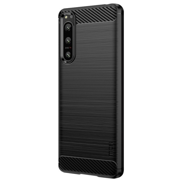 „Mofi“ Carbon cieta silikona (TPU) vāciņš - melns (Xperia 5 IV)
