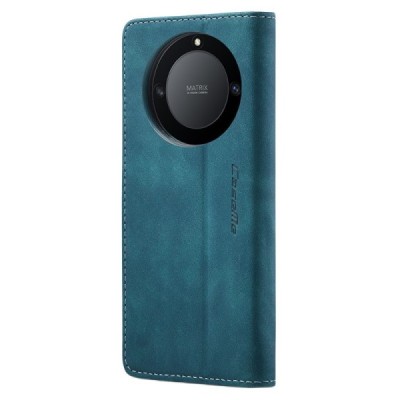 Huawei Honor Magic 5 Lite (Honor X40, Honor X9a) CaseMe Retro solidus atverčiamas žalias odinis dėklas - knygutė | Priedai.lt