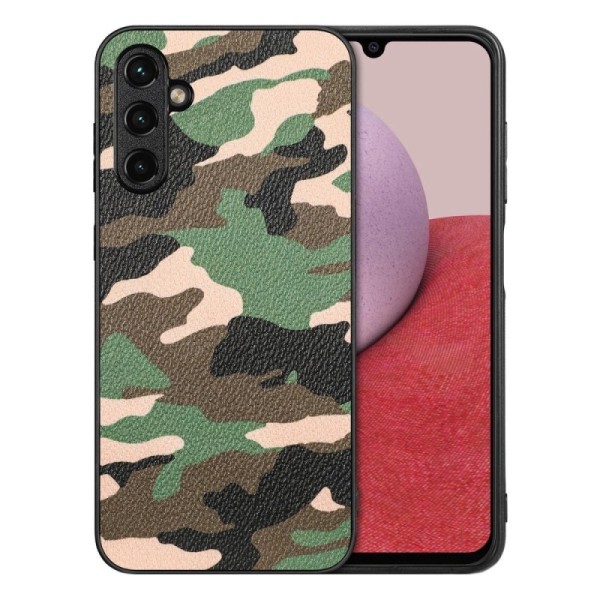 „Camouflage“ Pattern ādas apvalks - zaļš (Galaxy A14 5G / A14 4G)