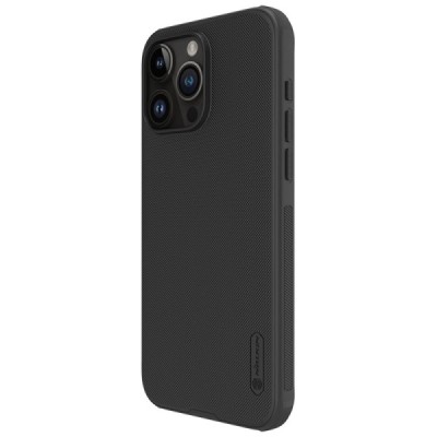 Apple iPhone 15 Pro „Nillkin“ Frosted Shield Pro melns vāciņš, apvalks | Vacins.lv