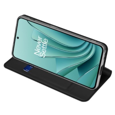 OnePlus Nord 3 „Dux Ducis“ Skin sērijas melns ādas atvērams maciņš | Vacins.lv