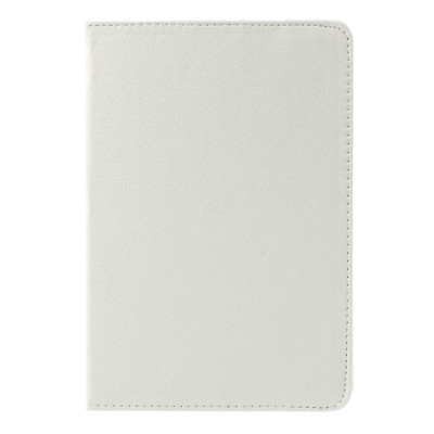 Apple iPad Mini 1 / 2 / 3 atvēramais balts ādas futrālis, grozās 360° grādu apjomā / Vacins.lv