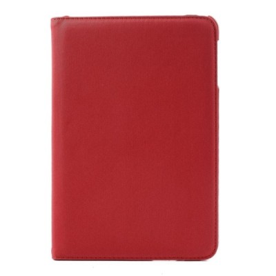 Apple iPad Mini 1 / 2 / 3 atverčiamas, sukiojamas 360 laipsnių, raudonas medžiaginis dėklas - stovas / Priedai.lt