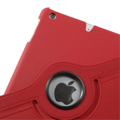 Apple iPad Mini 1 / 2 / 3 atverčiamas, sukiojamas 360 laipsnių, raudonas medžiaginis dėklas - stovas / Priedai.lt
