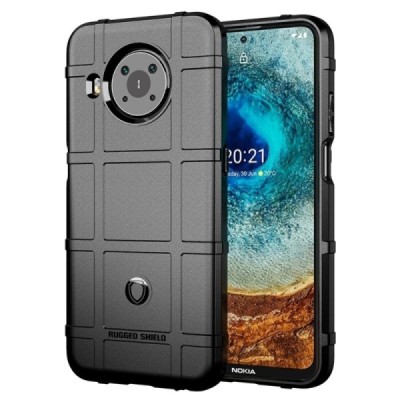 Rugged pastiprinātas aizsardzības Nokia X20 (X10) apvalks - melns | Vacins.lv