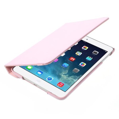 Apple iPad Mini 1 / 2 / 3 atvēramais rozs ādas futrālis, grozās 360° grādu apjomā / Vacins.lv