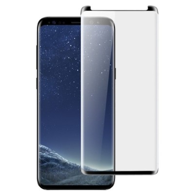 Samsung Galaxy S9+ (G965) „Imak“ 3D Tempered Glass sustiprintos apsaugos juodas pilnai dengiantis apsauginis ekrano stiklas 0,2