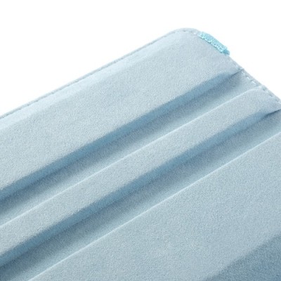 Apple iPad Mini 1 / 2 / 3 atvēramais gaiši zils ādas futrālis, grozās 360° grādu apjomā / Vacins.lv