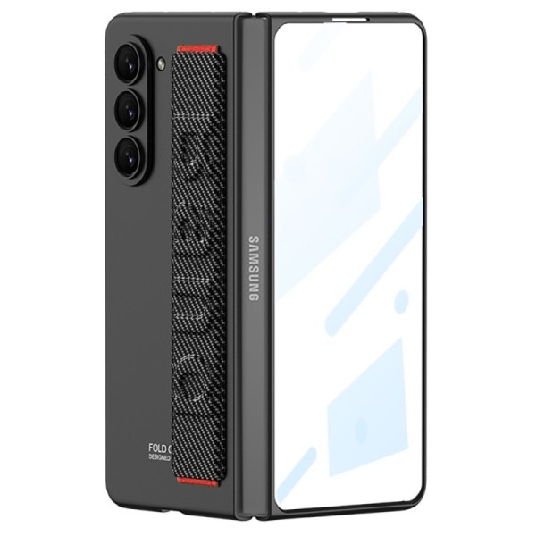 „GKK“ Carbon Glass plastmasas apvalks - melns (Galaxy Fold5)