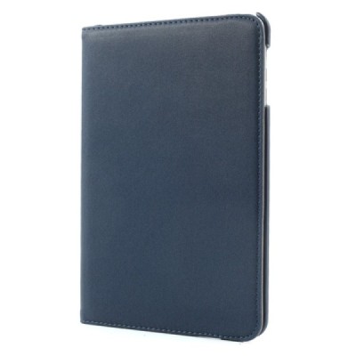 Apple iPad Mini 1 / 2 / 3 atvēramais tumši zils teksturēts futrālis, grozās 360° grādu apjomā / Vacins.lv