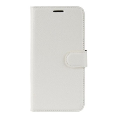 Samsung Galaxy S10+ (G975) atvēramais balts ādas Litchi maciņš (maks) | Vacins.lv