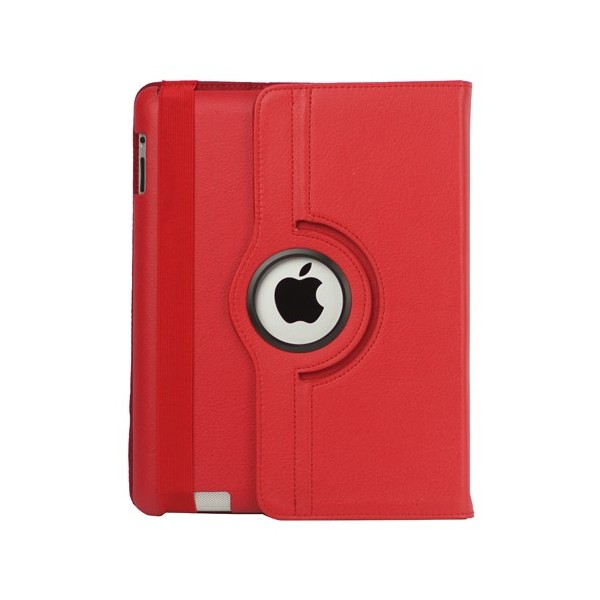 Atverčiamas dėklas (360°) - raudonas (iPad 2 / 3 / 4)