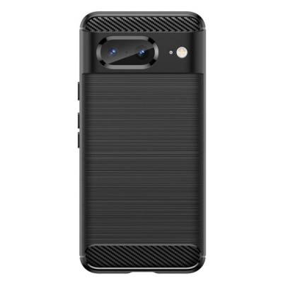 Google Pixel 8 „Carbon“ cieta silikona (TPU) melns vāciņš | Vacins.lv