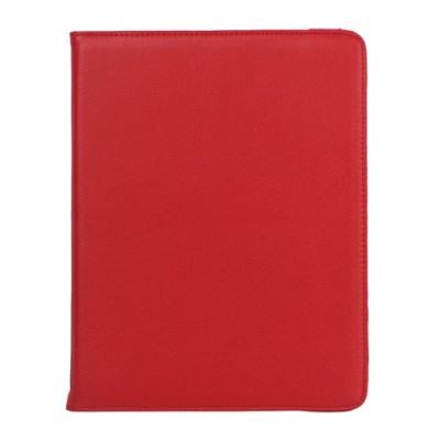 Apple iPad 2, 3, 4 atverčiamas, sukiojamas 360 laipsnių, raudonas odinis dėklas - stovas / Priedai.lt