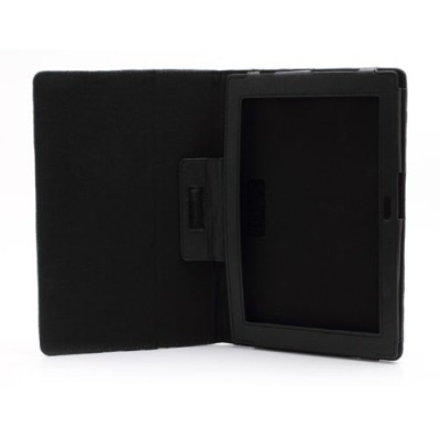 Sony Xperia Tablet Z atverčiamas stilingas juodas odinis dėklas / Priedai.lt
